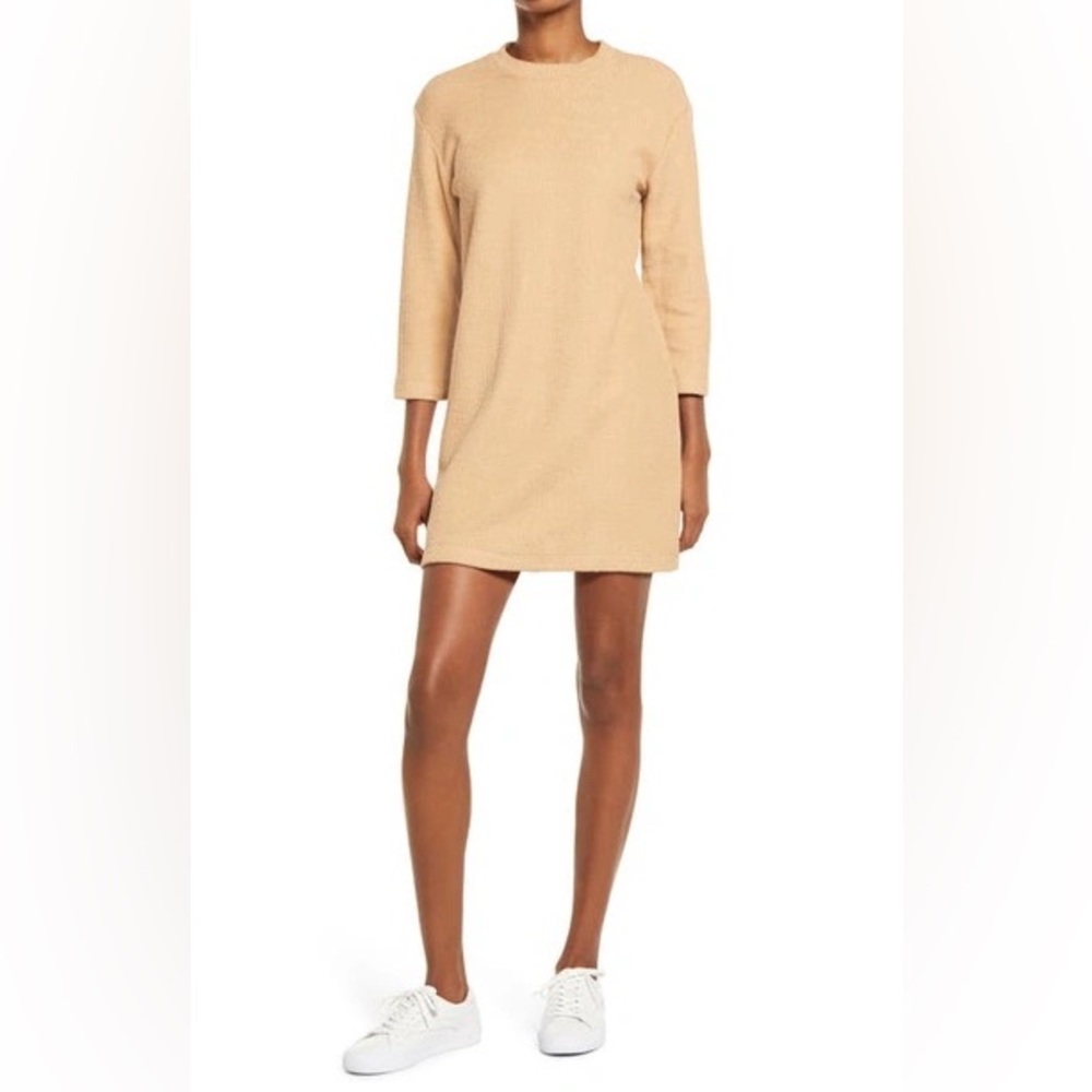 Reformation Buff Channing shift dress 3/4 sleeve